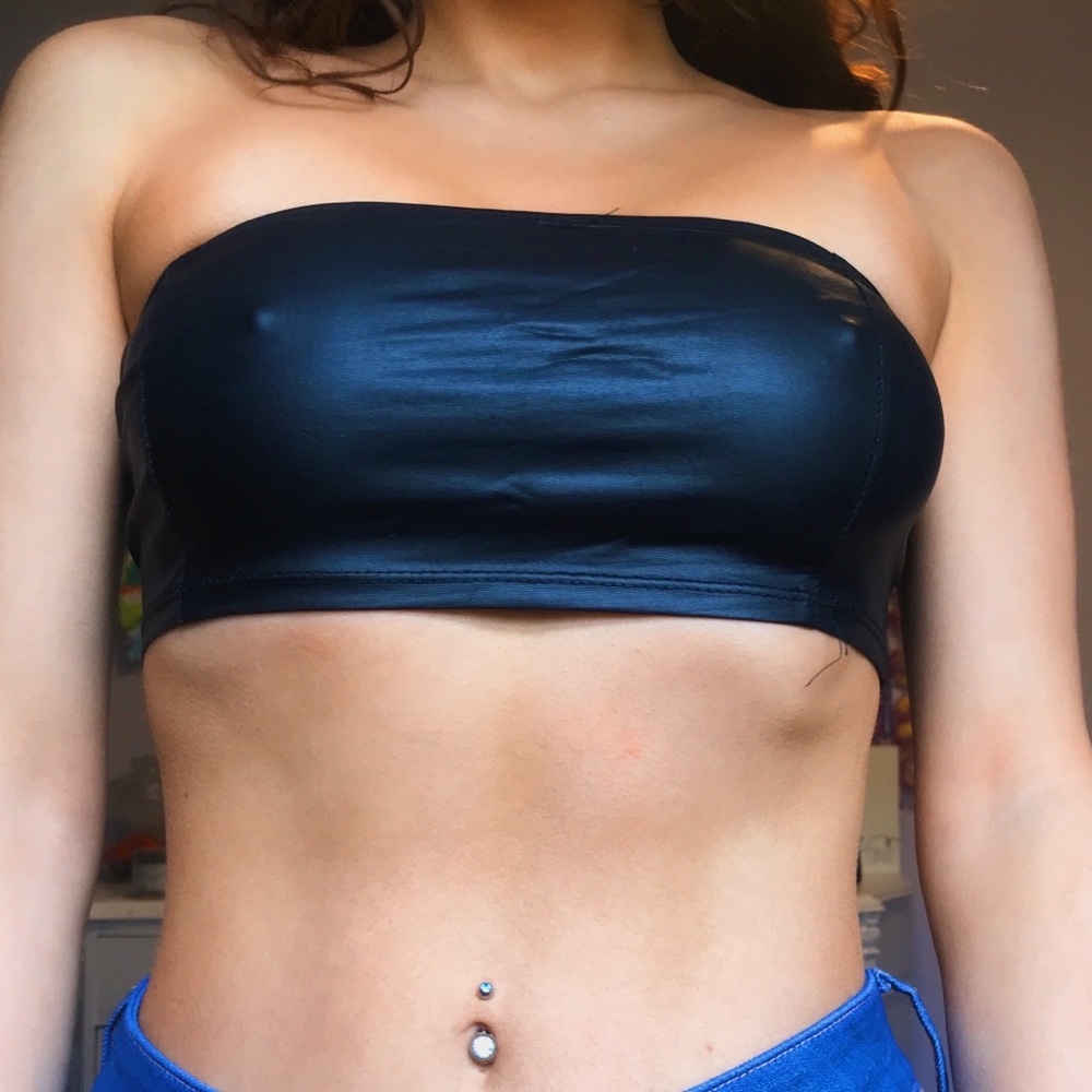 faux leather bandeau